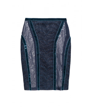 SKIRT LE JOURNAL INTIME "JOSEPHINE" (GRAY-BLUE)